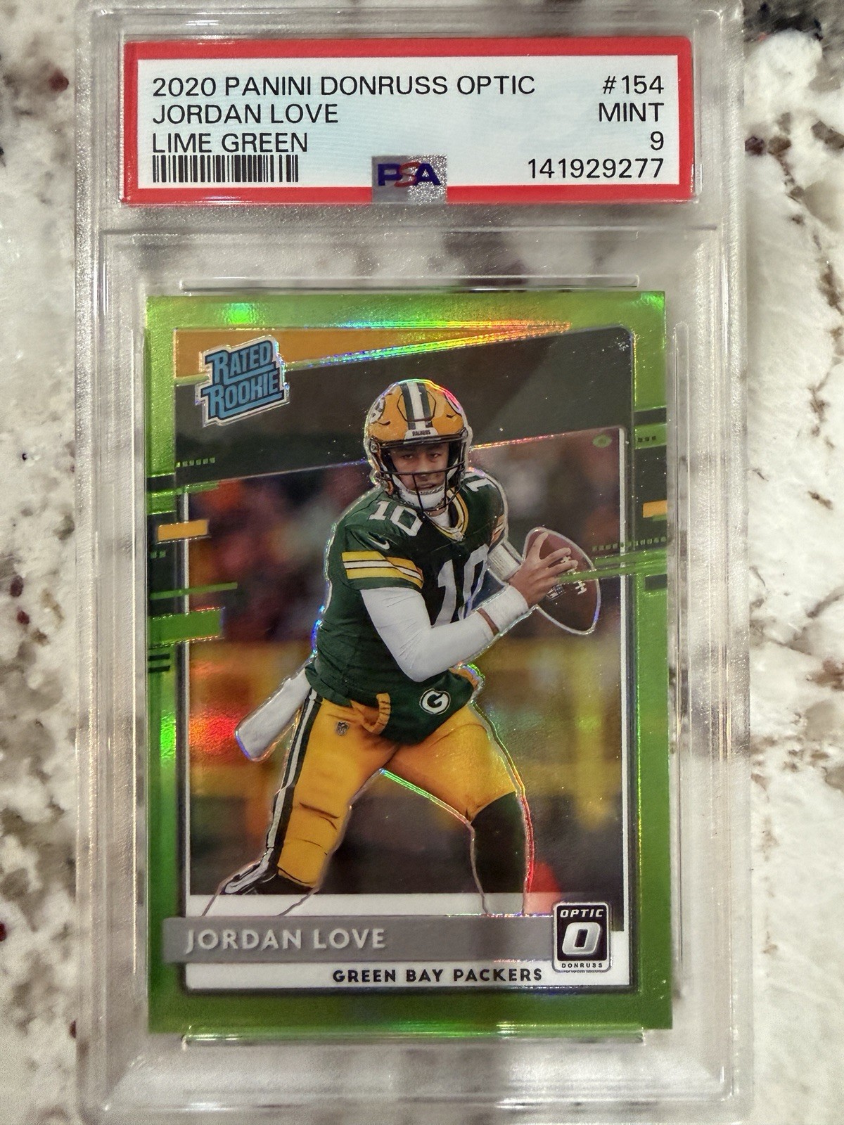 2020 Panini Optic - Rated Rookies Jordan Love #154 Lime Green /35 (RC)