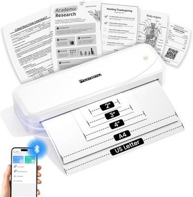 Phomemo M833 Drucker Wireless für unterwegs Tragbarer Drucker Bluetooth 300DPI