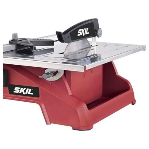 Skil, 7-Inch Corded Electric Wet Tile Saw with Stainless Steel Table Top Red