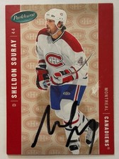 2005/06 UPPER DECK PARKHURST SHELDON SOURAY SIGNED NHL MONTREAL CANADIANS CARD