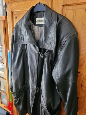 Copacabana Lederjacke L/XL 52-54 Echtleder Nappaleder Schwarz Vintage