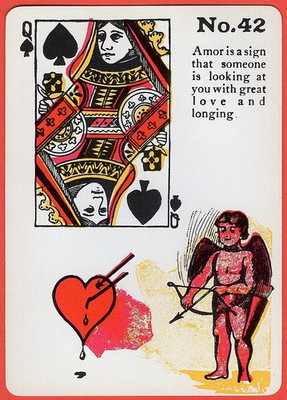 No. 42 - Amor Vintage 1960's Gypsy Witch Fortune Telling USPCC Playing Card