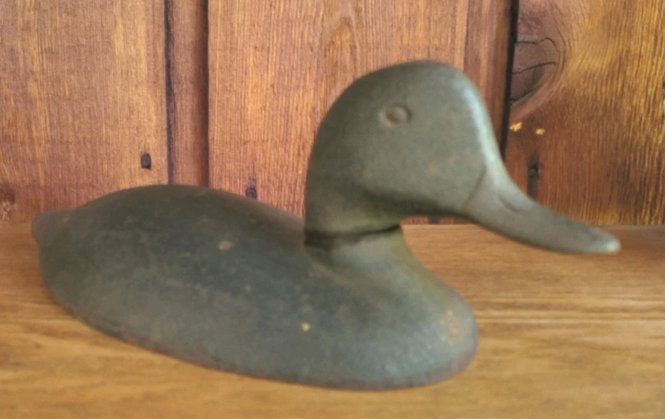 Vintage Cast Iron Box Duck Decoy Doorstop-Iron Art-J M 118 - Image 2 of 4