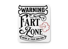 Warning: Fart Zone Bathroom Sign – Funny Humor Wall Decor for Home and Office
