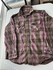 Vintage Carhartt Heavyweight 90 s Flannel Button Up Shirt Multicolor Size L/XL R