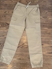 Land  s End Boys Beige Cotton Joggers Size cal 14-16 . New. No Tags.
