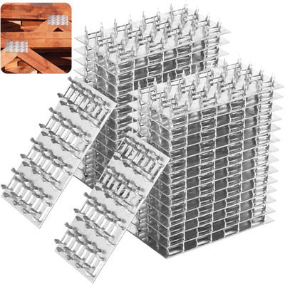 30 PCS Truss Mending Plates, 2 X 4 Inches Pronged Truss Plate, Galvanized Steel