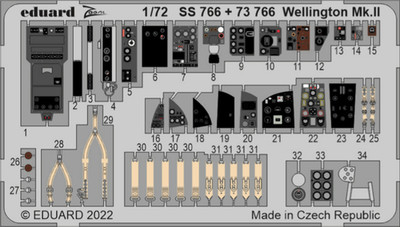 Eduard SS766 1:72 Vickers Wellington Mk.II to be used with Airfix