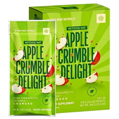 Pruvit Ketones Keto OS Nat APPLE CRUMBLE DELIGHT CHARGED 20er Pack