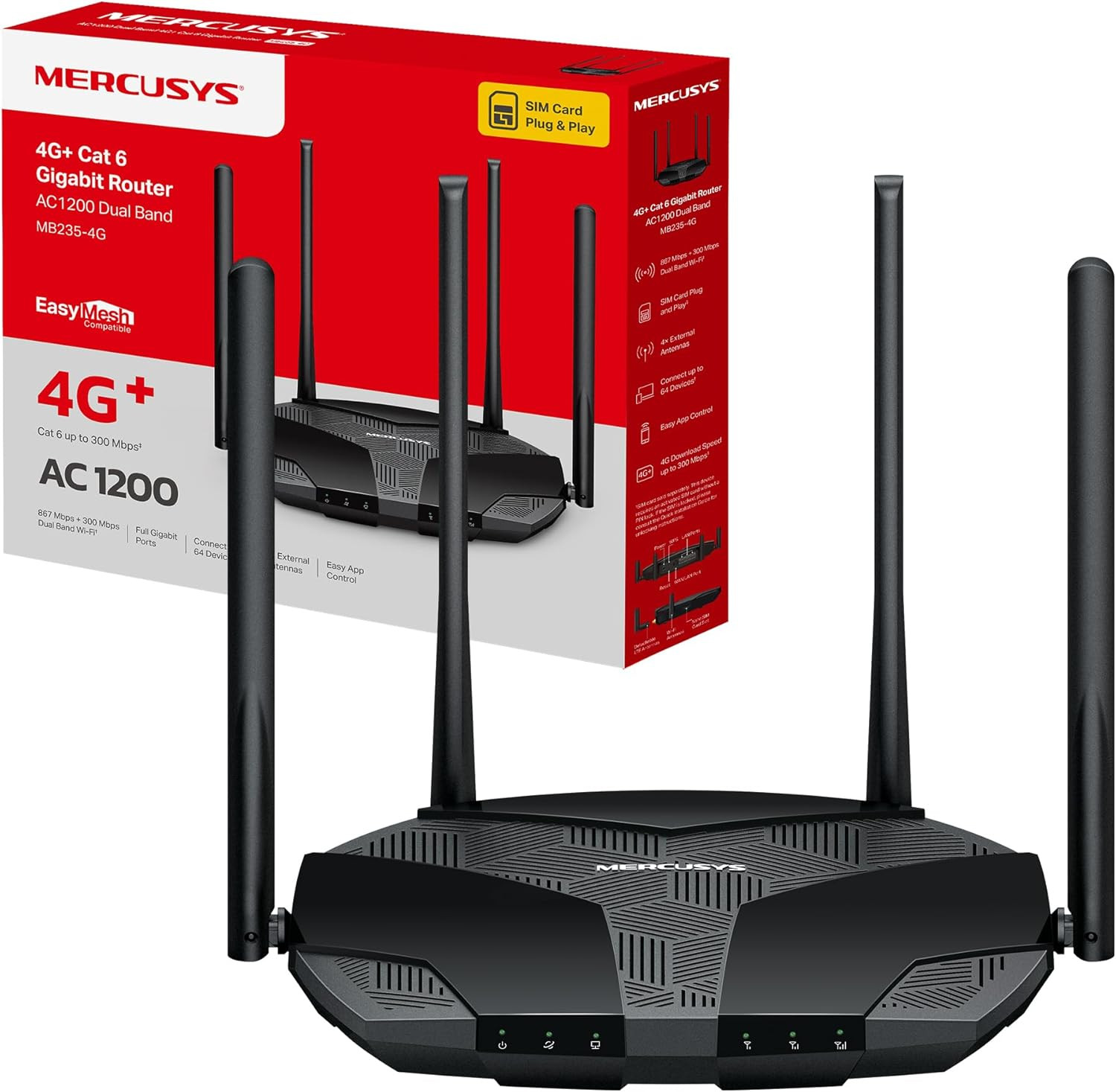 MB235-4G Router Portatile con SIM | Il tuo Wi-Fi ovunque in 4G+ Cat6