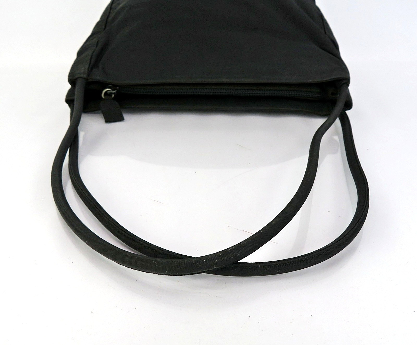 Authentic PRADA Black Nylon Tote Bag Purse #62714 thumbnail 11