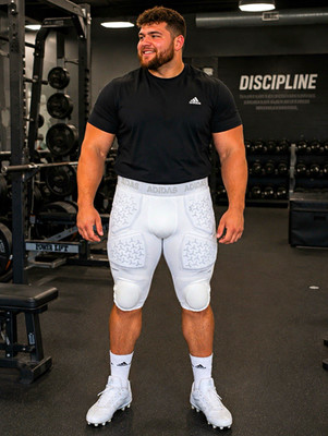 NWT Adidas Alphaskin Force 3/4 Padded Compression Football Girdle White XL