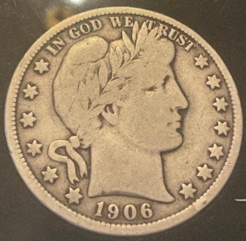 1906-D BARBER 90% SILVER HALF DOLLAR ~ NICE COIN from Grandpa’s Coin Collection!