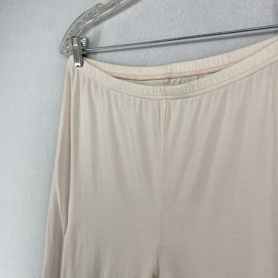 Pantalones EILEEN FISHER S Algodón Orgánico Jersey Pijama Salón Pull On Rosa Foto 2 de 4