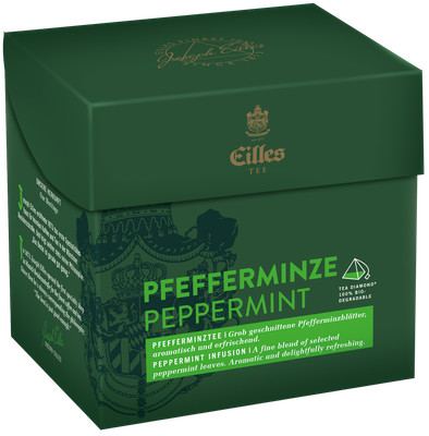 EILLES TEE Tea Diamond PFEFFERMINZE im Pyramidenbeutel, 10x20er Box
