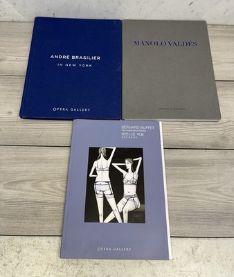 3 Art Exhibition Books, Opera Gallery, Manila Valdes, Bernard Buffet, Rare HC