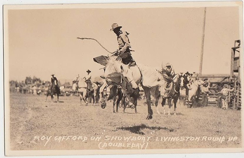 LIVINGSTON ROUNDUP ~ BUCKING BRONCO “SHOWBOAT”~ c. - 1925