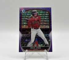 2023 Bowman Chrome #BCP-249 Druw Jones Purple Shimmer 25/250 Number/Color Match