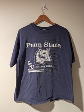 Vintage Penn State Nittany Lions T Shirt Mens XL Navy Russell Athletic Flawed