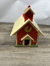Vintage 1971 Fisher Price Little People 923 Play Family School House w/Extras