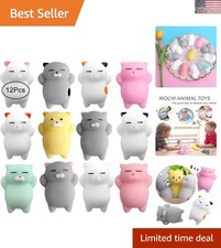 12 Pcs Cute Mochi Animals Stress Relief Toys for Kids - Perfect Party Favors