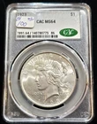 1923  Peace Silver Dollar - CACG MS-64 - Mint State 64 CAC