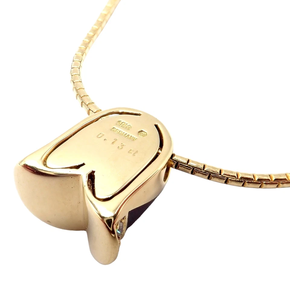 ¡Auténtico! Collar Colgante Fabrege Diamante Tulipán Esmalte Rojo Foto 4 de 4