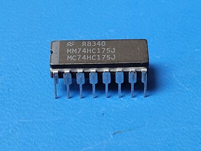 (1 PC) MM74HC175J, MC74HC175J, NSC D Flip-Flop,1-Func, 4-Bit, CMOS, CDIP16