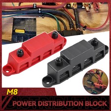 2 x Bus Bar Power Distribution Block 12V Busbar 4 Bolzen M8 Terminal Studs