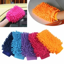 5x Car Cleaning Glove Auto Wash Mitt Sponge Brush Glass Cleaner Cloth Care Tool