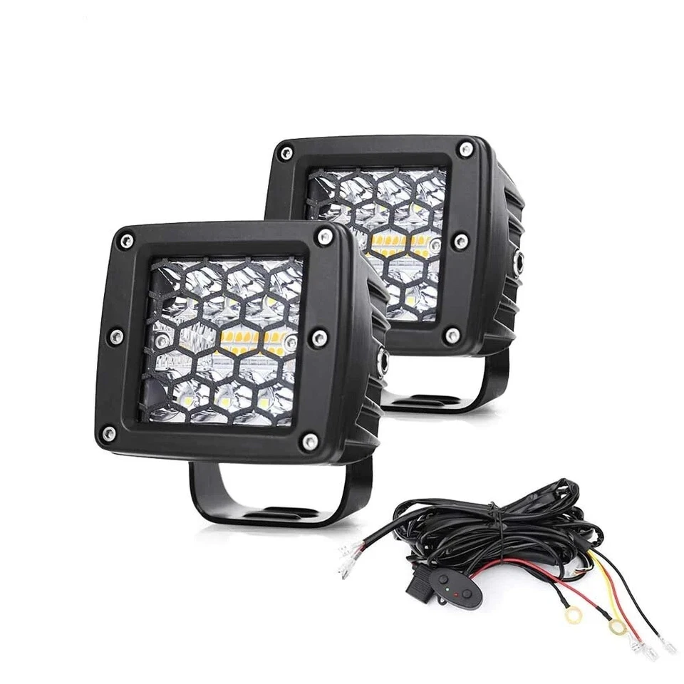 12V 24V LED White Amber Strobe Flashing Recovery Lightbar Beacon Lights + Wiring - Image 2 of 4