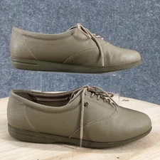 Easy Spirit Shoes Womens 8.5 M Motion Comfort Oxford Sneakers Brown Leather