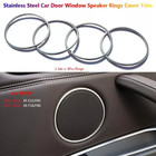 4Pcs For BMW F15 X5 F16 X6 14-2017 Stainless Door Speaker Ring Cover Trim