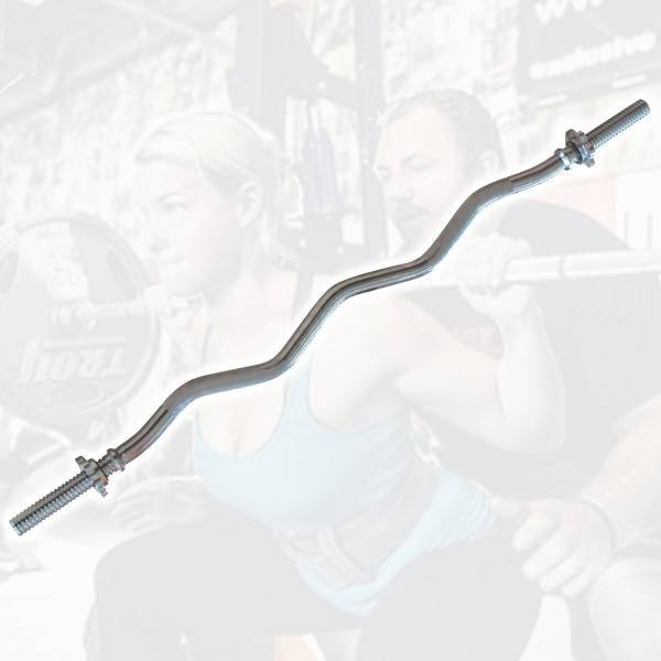 Bilanciere Curl Curvo Ez Ondulato Da 120cm Filettatura Ferma Dischi Frenchpress