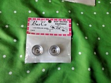 Vintage slot car aluminum spun wheels 1/24 BuzCo  202C NOS