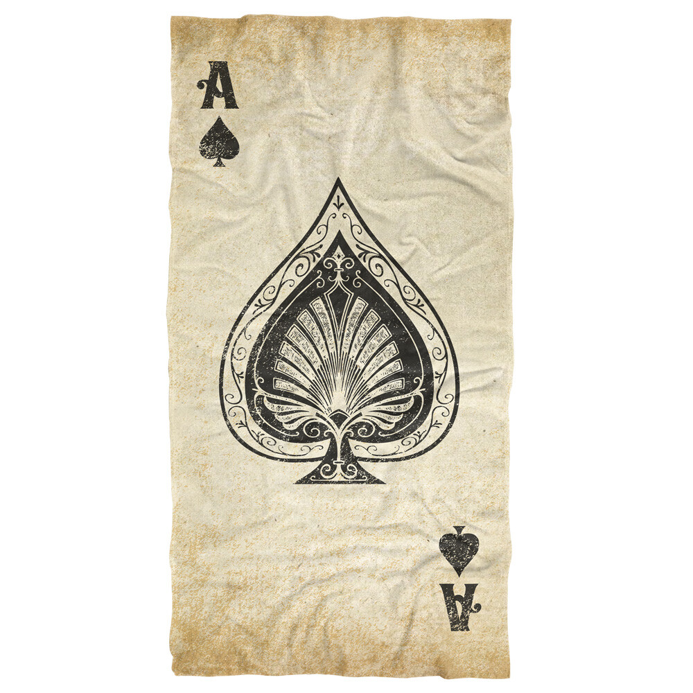 Vintage Spade Beach Towel 30x60 Oversized Sand Towel