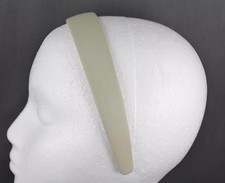 Light Grey faux leather headband textured 1 1/8 inch wide hair band accessory