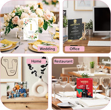 Acrylic Place Card Holders - 4 Inch Clear Table Number Holders Display Stand ...