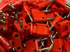 10-PCS Pomona MDP-S-2 Red Double Banana Plug w/Shorting Bar Red