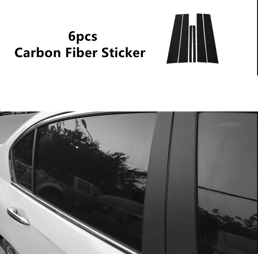 For Honda Accord 20132017 Vinyl Carbon Fiber Car Door Window Pillar