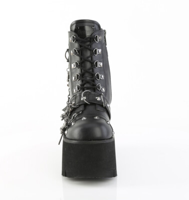 DEMONIA ASHES-52 Chunky Platform Goth Punk Chains Cross