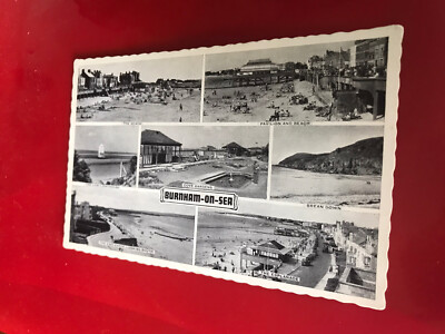 Burnham On Sea.   Somerset.  Postkarte Mehransichten 1963.  1.