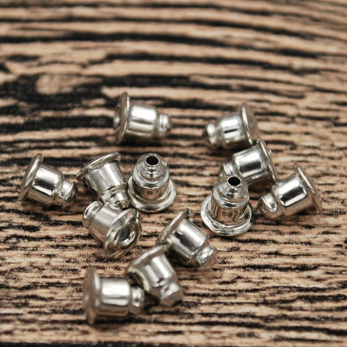 100pcs Earring Back Stoppers Applied Silver Gold Tone Earnuts