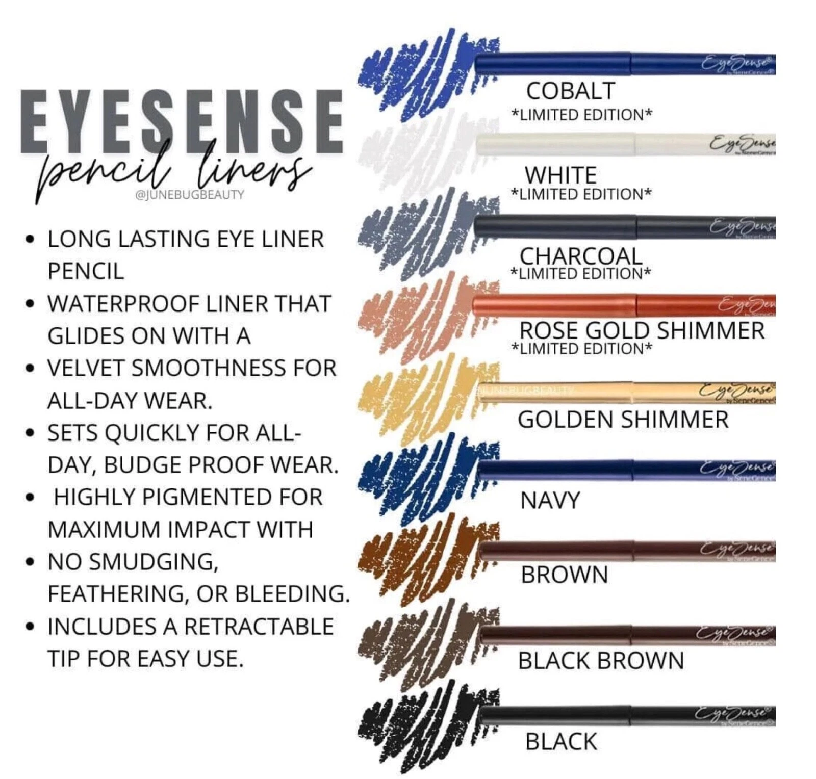 SeneGence EyeSense Long-Lasting Eye Liner Pencil Authentic New & Sealed