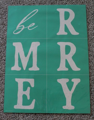 Chalk Couture Be Merry Cartello Trasferimento | NUOVO | Taglia E 18x24 pollici Natale