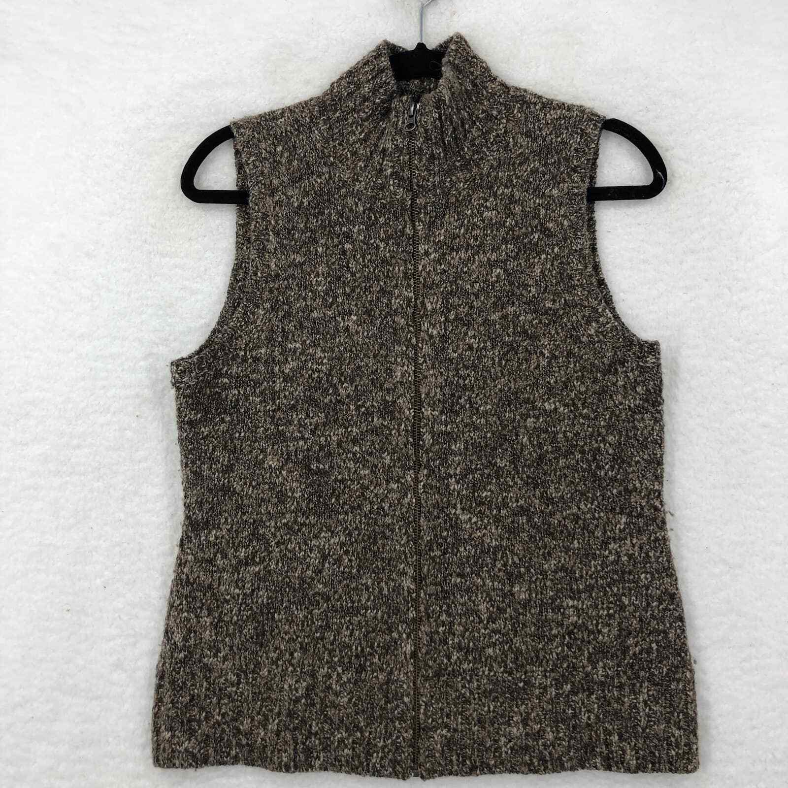 J.Jill Womens S Brown Knit Sweater Vest 