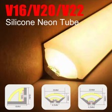 V-Shaped Silicone LED Strip Cover Flexible, Waterproof Diffuser Tube for LED