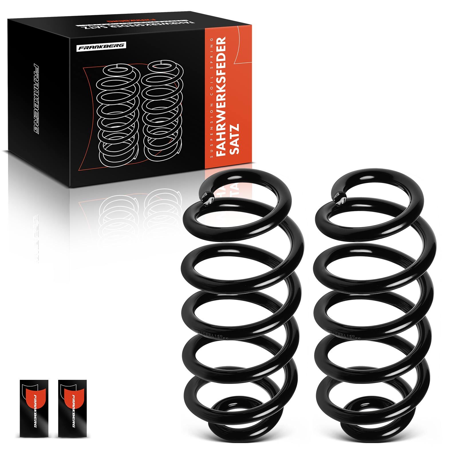 FRANKBERG 2x Coil Spring Set for Nissan Qashqai 13-24 Renault Kadjar 15-24 Rear
