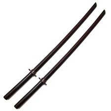 E-BOGU Pair of Handcrafted Red Oak Bokken (39") | Wooden Practice Swords