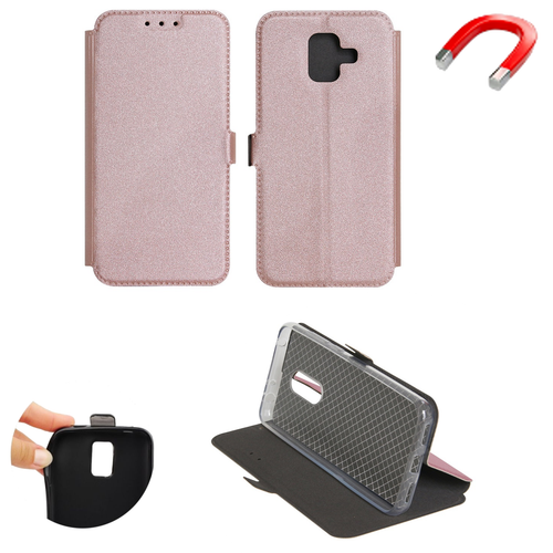 Wallet Case Für Huawei Y7 (2018) – Schutzhülle Mit Kartenfach & Magnetverschluss In Schwarz